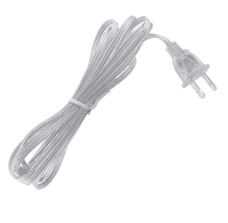 B&P Lamp® Clear Silver Lamp Cord, 6 Foot Long SPT-1 Wire, UL Listed - Image 3