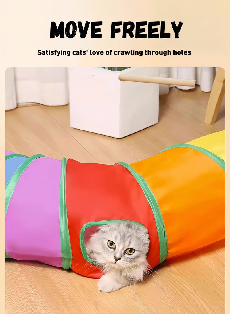 20 PCS Cat Toys for Indoor Cats Pet Interactive Rainbow Exerciser Track Toys Cat Teaser Ball Toys with Colorful Balls, Cat Feathe，Cat Stick，Mice Toys，Ring Toys - Image 4