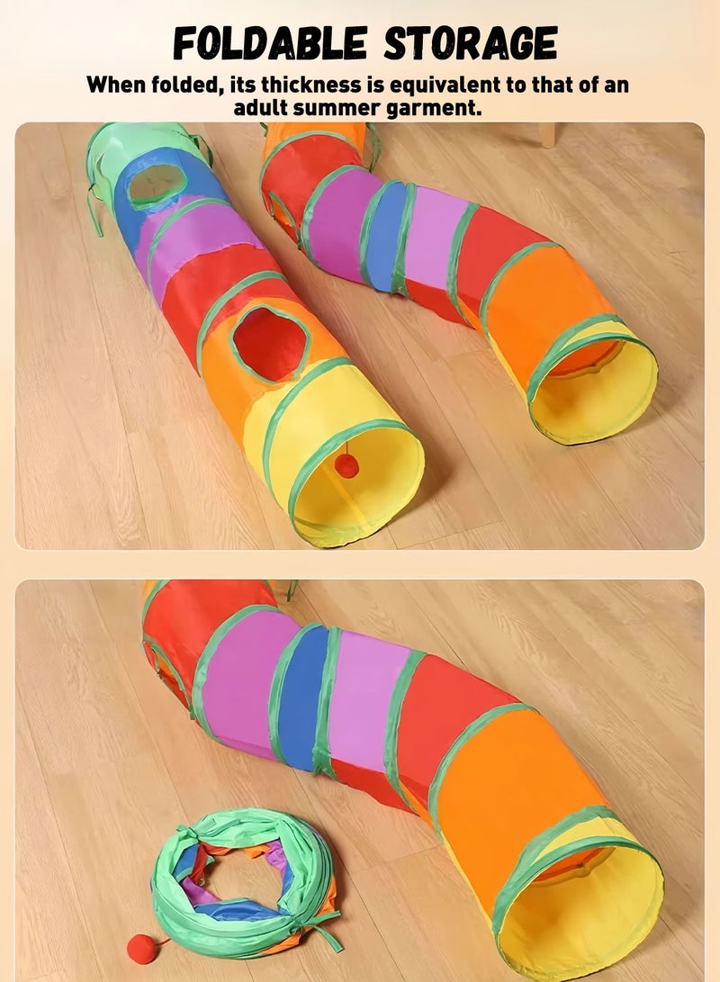 20 PCS Cat Toys for Indoor Cats Pet Interactive Rainbow Exerciser Track Toys Cat Teaser Ball Toys with Colorful Balls, Cat Feathe，Cat Stick，Mice Toys，Ring Toys - Image 5
