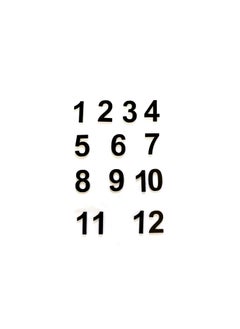 BanteyBanatey BanteyBanatey 12 Black Acrylic English Numbers Numerals Digits for Clock Making in Resin Art MDF Craft Decoupage Craft DIY Craft As a Clock Accessory  - Image 1