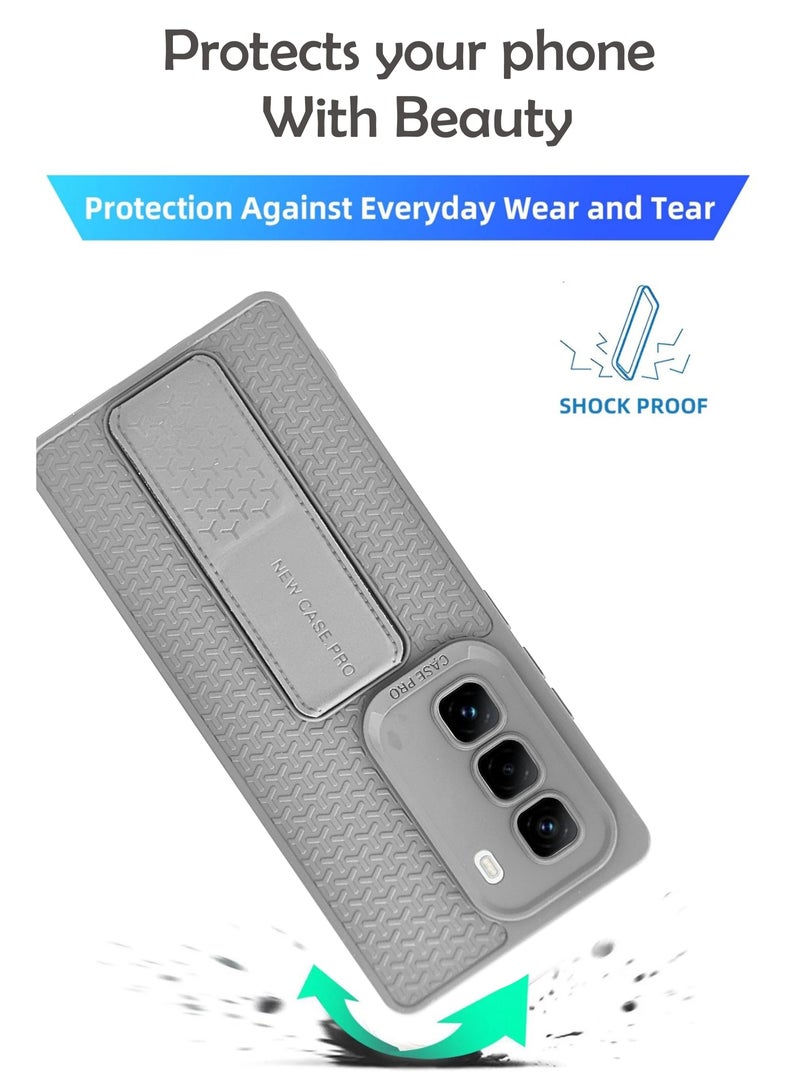 For Infinix Hot 50 Pro Plus 4G Flexible Silicone Case With Magnetic Hand Grip Holder  Kickstand - Strong Grip for Magnetic Car Holder, Stylish  Functional, Ultimate Convenience  Hands-Free Viewing - - Image 3