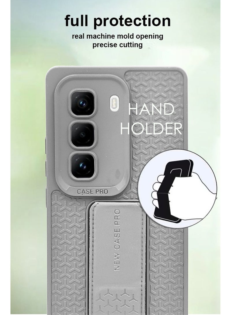 For Infinix Hot 50 Pro Plus 4G Flexible Silicone Case With Magnetic Hand Grip Holder  Kickstand - Strong Grip for Magnetic Car Holder, Stylish  Functional, Ultimate Convenience  Hands-Free Viewing - - Image 4