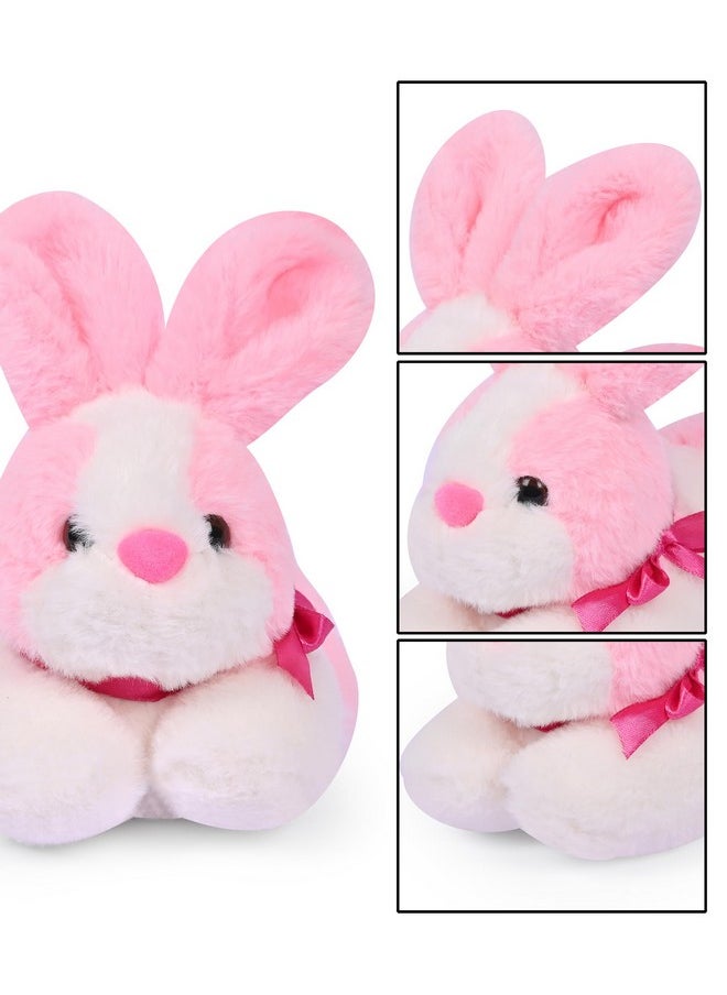 Besties BESTIES Pink Rabbit Soft Toy for Girls/Kids | Stuffed Plush Animal | Ideal for Birthdays & Special Occasions - Length 20 cm  - Image 2
