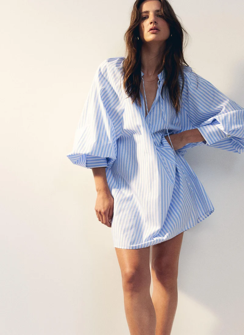 H&M Oversized Tie-Detail Dress