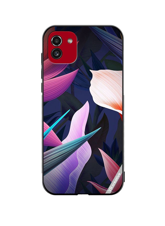 VR CREATIVE Protective Case Cover For Samsung Galaxy A03 Colorful Flowers And Leaves Design Multicolour - Image 1