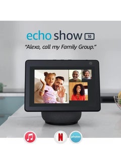 Echo Show 10 | 10" HD smart display with motion, bluetooth & Alexa Use your voice to control smart home devices, play music or the Quran, & more (speaks English & Khaleeji) white - pzsku/Z99547ECDA4D8261AB452Z/45/_/1730533999/728c43cf-f19c-4e7b-9ebf-0892e3eabcd6