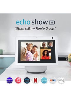 Echo Show 10 | 10" HD smart display with motion, bluetooth & Alexa Use your voice to control smart home devices, play music or the Quran, & more (speaks English & Khaleeji) white - pzsku/Z99547ECDA4D8261AB452Z/45/_/1730796569/4375be77-4c62-4e56-92fc-c33d949cab25