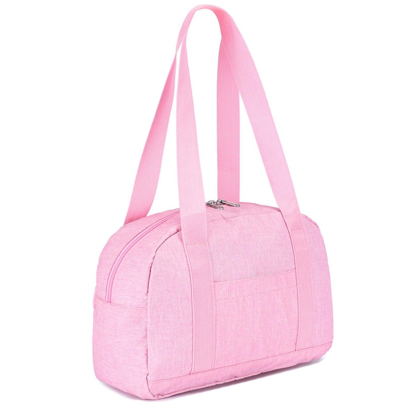 Leamekor Mini Gym Bag for Women Girls 12 inch Small Gym Tote Lightweight Small Carry On Duffle Bag for Travel Sports Pink - Image 2