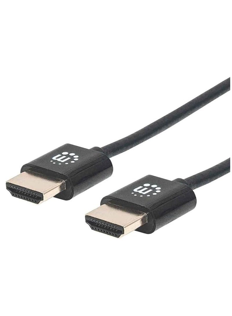 Manhattan Ultra-thin HDMI cable with Ethernet Male-to-Ramband Link - 1.8 m Black Color 394369 Manhattan - Image 2