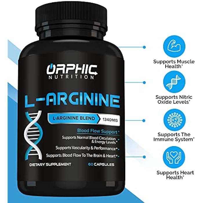 ORPHIC NUTRITION L Arginine Supplement for Men 1000mg+ - 60 Capsules - L Citrulline and Nitric Oxide Supplement to Support Muscle Health, Exercise Endurance, Vascularity, Heart Health, Energy Levels* - Image 2