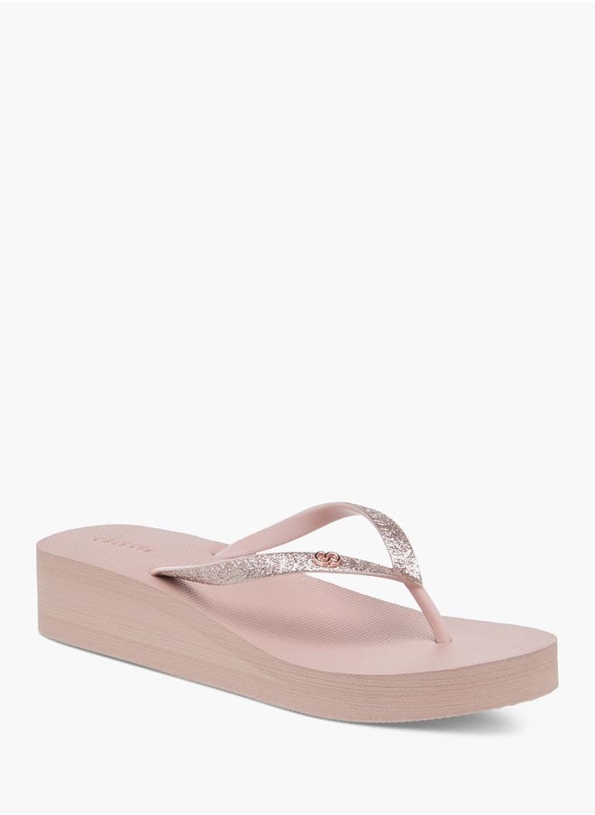 Celeste Women's Glitter Embellished Thong Slippers  - Image 2