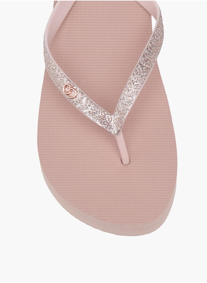 Celeste Women's Glitter Embellished Thong Slippers  - Image 4