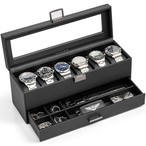 VLANDO 10Slots Watch Cases for Men DBlack - Image 1