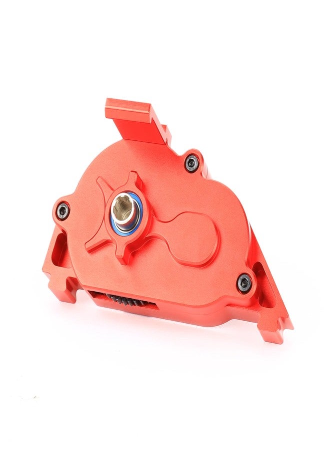 RCAWD Brushed Aluminum Alloy Center Gearbox + 57T Metal Center Gearbox Assembly for 1/10 Arrma Big Rock Granite Typhon Outcast Kraton Arrma 3s 4s Blx&Mega550(Red) - Image 5