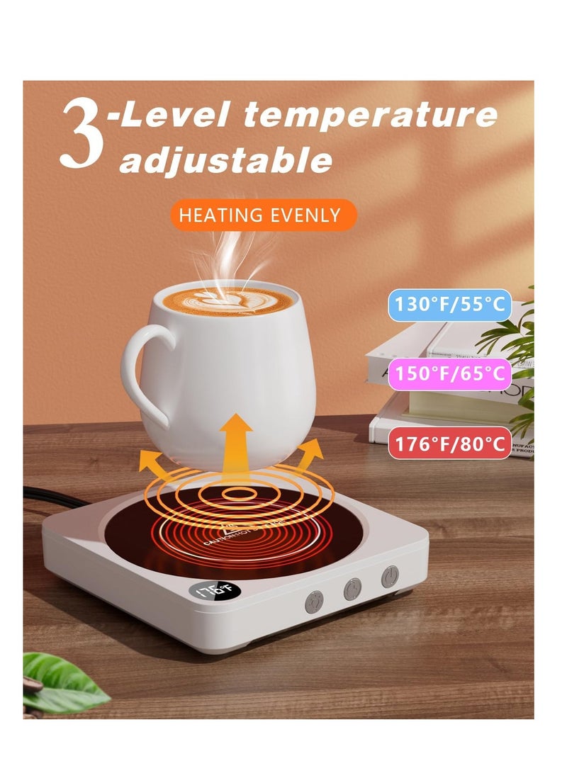 SYOSI Coffee Mug Warmer Cup Warmer Mug Warmer for Desk with 3-Temp Settings 3 Color Night Light Design Timing Function Auto Shut Off Coffee Warmer for Office Home Coffee Gift Tea Water - Image 2