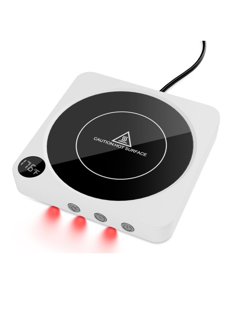 SYOSI Coffee Mug Warmer Cup Warmer Mug Warmer for Desk with 3-Temp Settings 3 Color Night Light Design Timing Function Auto Shut Off Coffee Warmer for Office Home Coffee Gift Tea Water - Image 1