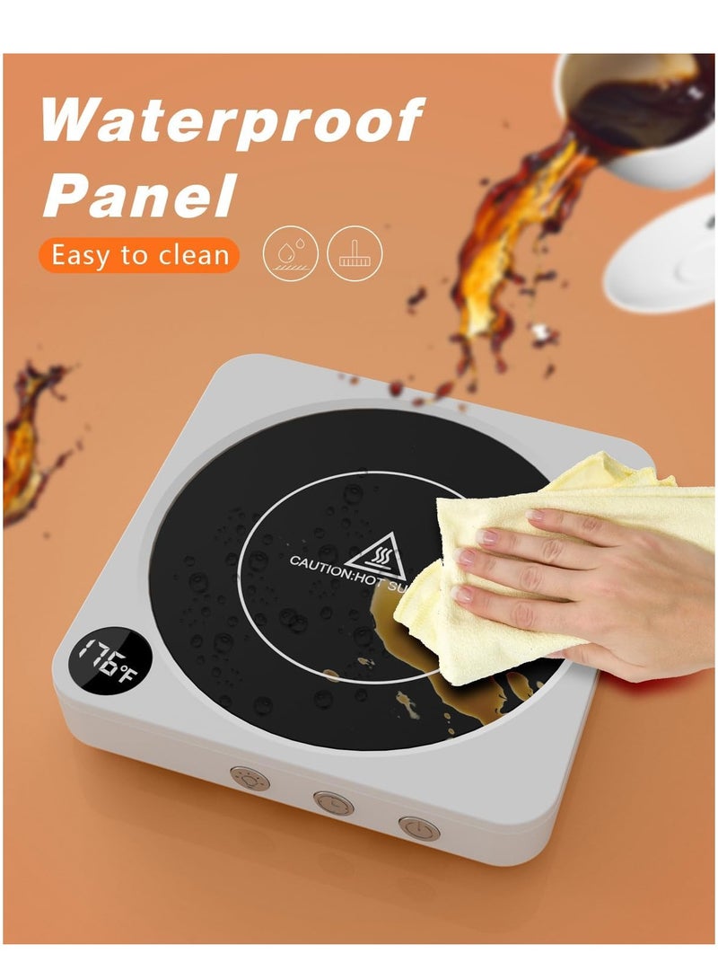 SYOSI Coffee Mug Warmer Cup Warmer Mug Warmer for Desk with 3-Temp Settings 3 Color Night Light Design Timing Function Auto Shut Off Coffee Warmer for Office Home Coffee Gift Tea Water - Image 4