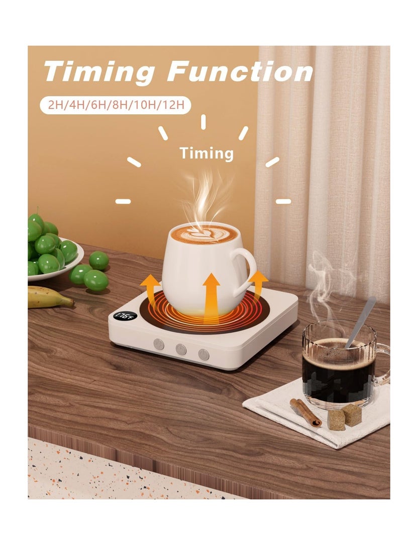 SYOSI Coffee Mug Warmer Cup Warmer Mug Warmer for Desk with 3-Temp Settings 3 Color Night Light Design Timing Function Auto Shut Off Coffee Warmer for Office Home Coffee Gift Tea Water - Image 5