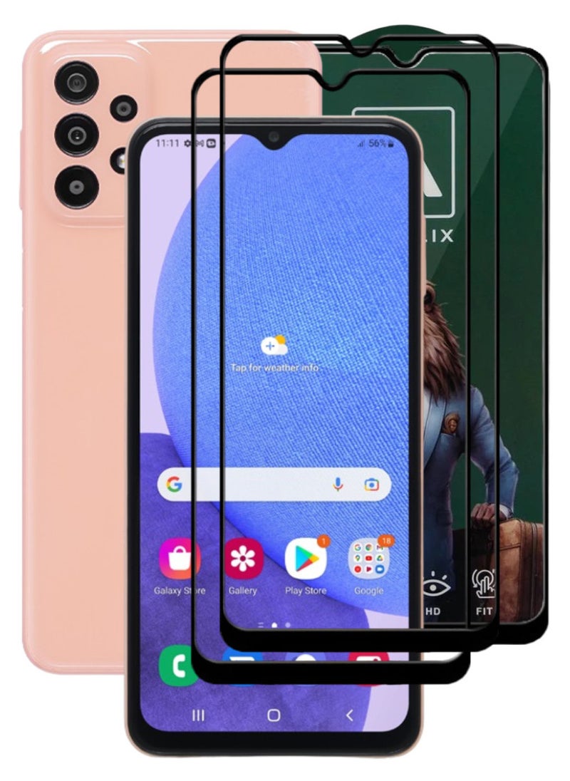 ACLIX 2 Pieces Antistatic ESD Dustproof Premium Quality High Definition Tempered Glass Screen Protector Designed For Samsung Galaxy A23 - Image 1