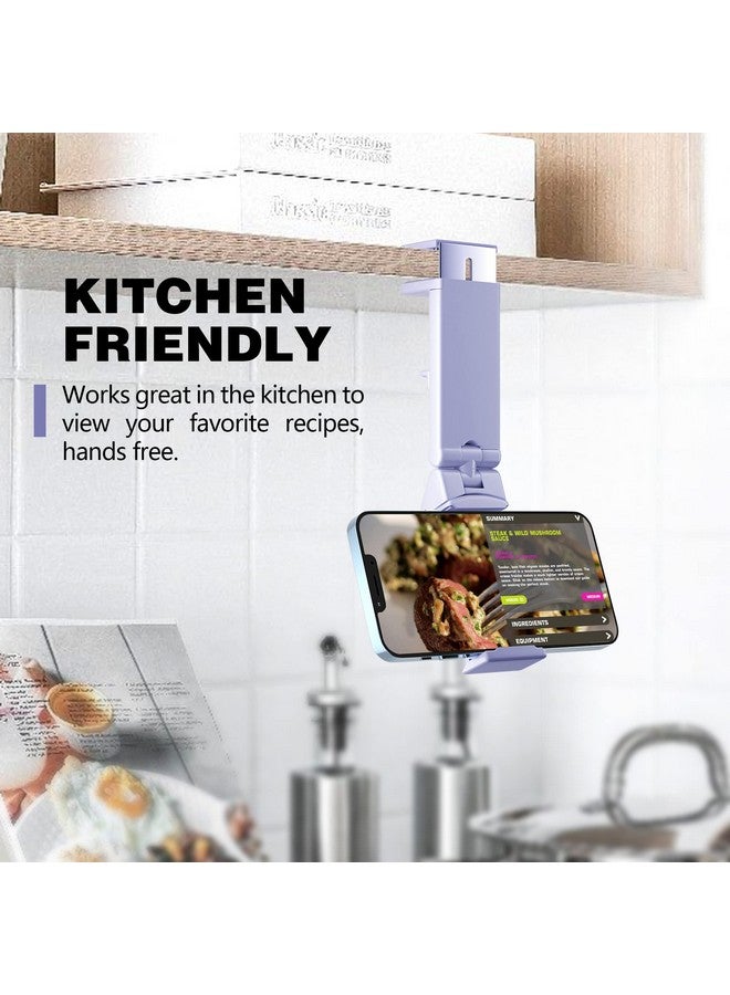 Perilogics Airplane Phone Holder Mount Universal in Flight Hands Free Viewing with Multi-Directional Dual 360 Degree Rotation (Lavender) - Image 1