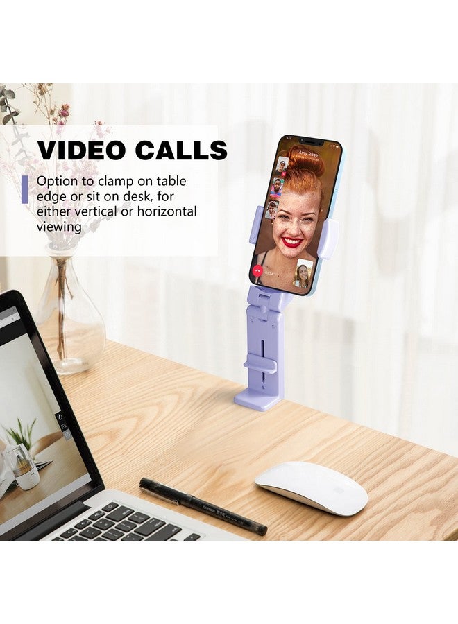 Perilogics Airplane Phone Holder Mount Universal in Flight Hands Free Viewing with Multi-Directional Dual 360 Degree Rotation (Lavender) - Image 2