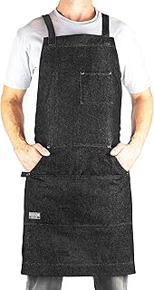Hudson Durable Goods Hudson Durable Goods - Denim Professional Grade Chef Apron - Black  - Image 1
