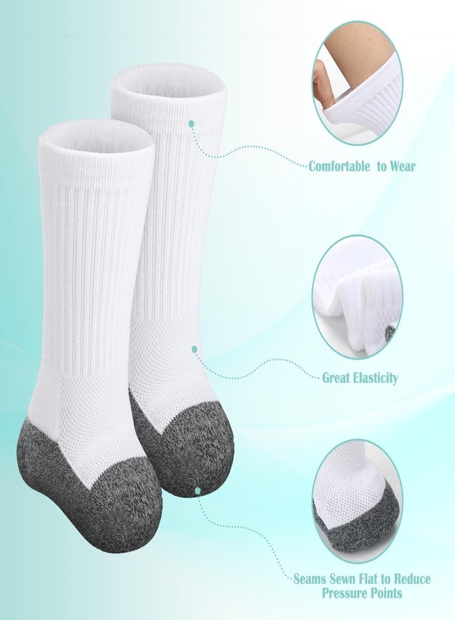 Silicherry 12 Pcs Amputee Socks Crew Soft Prosthetic Socks Breathable Elastic Stump Shrinker Cotton Prosthetic Leg Accessory(Medium,Black, White) - Image 3