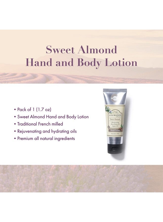 أ لا مايسون لوشن اللوز الحلو للبشرة الجافة، لوشن طبيعي لليدين والجسم (عبوة واحدة زجاجة 1.7 أونصة) - Image 2