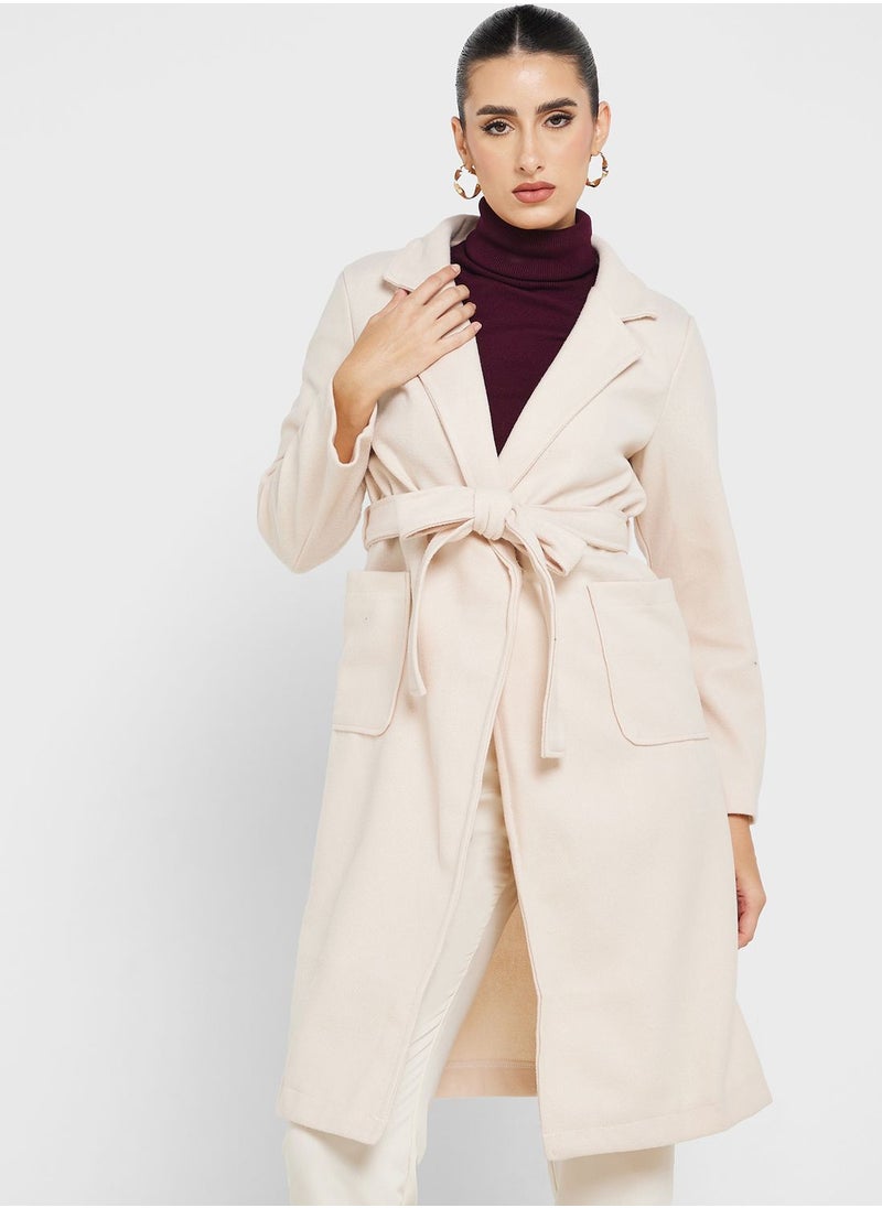 ELLA - Belted Long Coat - Image 1