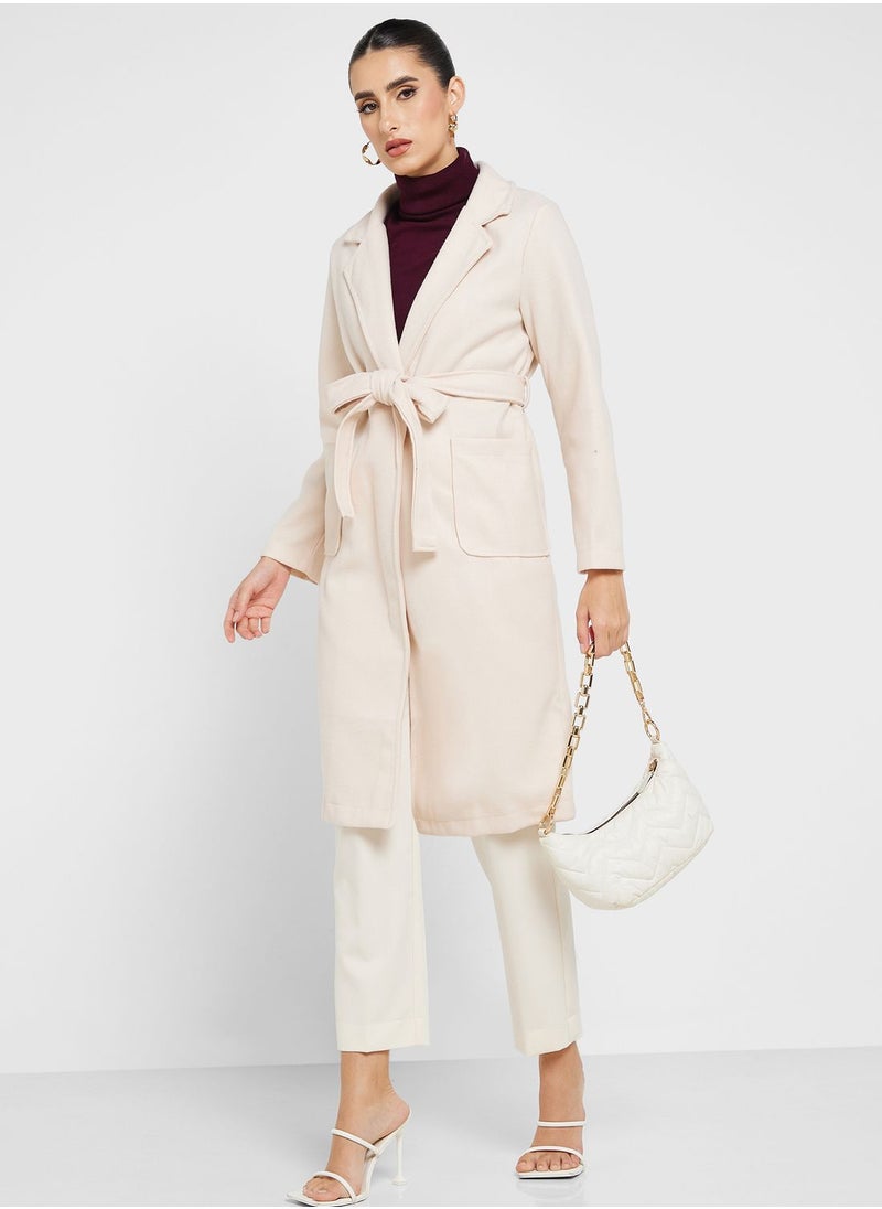 ELLA - Belted Long Coat - Image 1