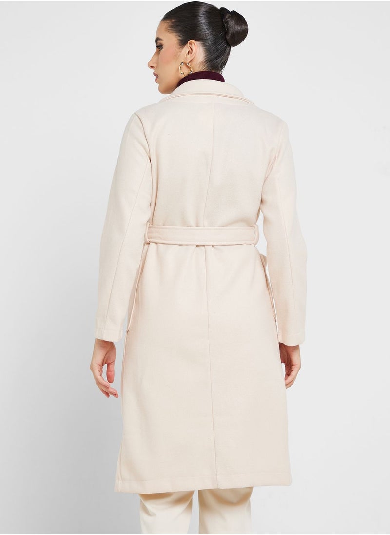 ELLA - Belted Long Coat - Image 1