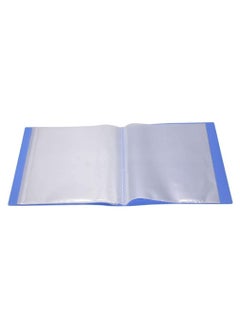 Alissa 40-Pocket Business A4 Sheet Presentation Book 80-Page Capacity Clear Book Available for Report Sheets Artworks Music Sheets Clippings Organizer (Blue)  - Image 2
