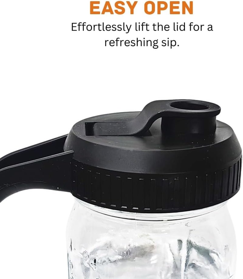 Turtees Glass Pitcher with Strainer Lid, 946ml Capacity, Grey - Image 4