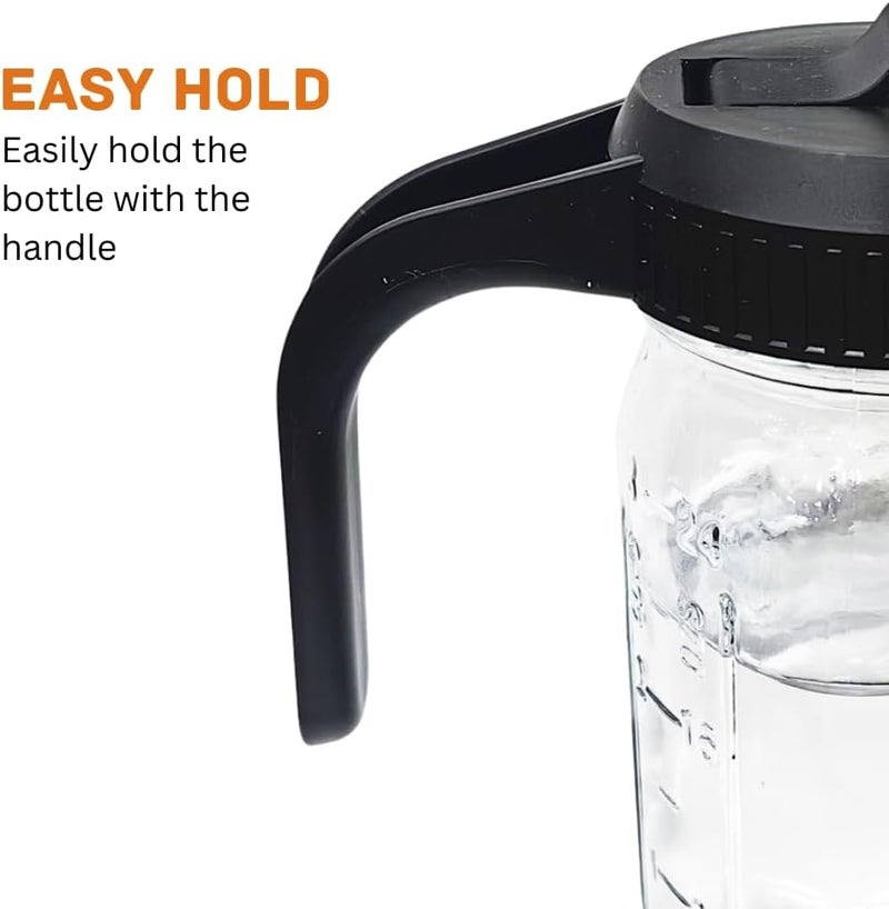 Turtees Glass Pitcher with Strainer Lid, 946ml Capacity, Grey - Image 3