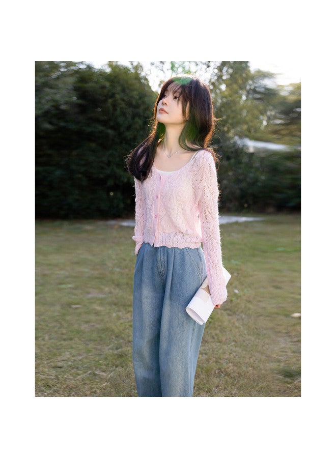 Mt Spring Ladylike Cable Knit Cardigan Sweater, Comfortable, Concealing, Long-sleeve Knitted Top For Wome - Image 5