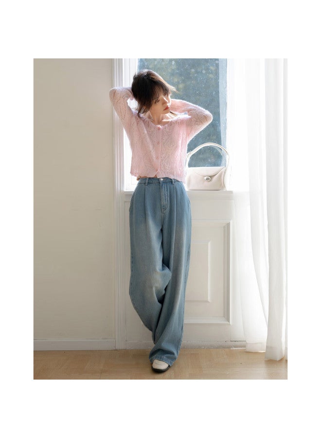 Mt Spring Ladylike Cable Knit Cardigan Sweater, Comfortable, Concealing, Long-sleeve Knitted Top For Wome - Image 3