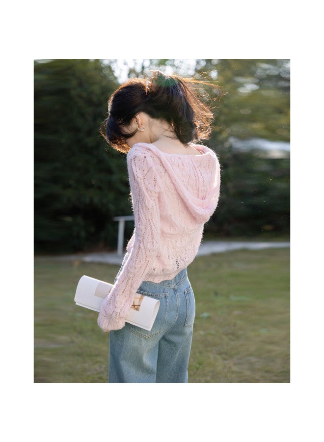 Mt Spring Ladylike Cable Knit Cardigan Sweater, Comfortable, Concealing, Long-sleeve Knitted Top For Wome - Image 2