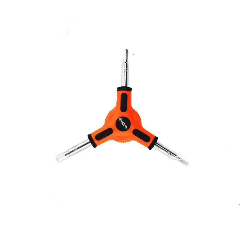 XUKEKOY 4mm 5mm 6mm 3-Way Bike Hex Wrench bicycle Cycling Torque Spanner Internal Hex Key Combination Repair Tools 3 Way Allen Wrench - Image 1