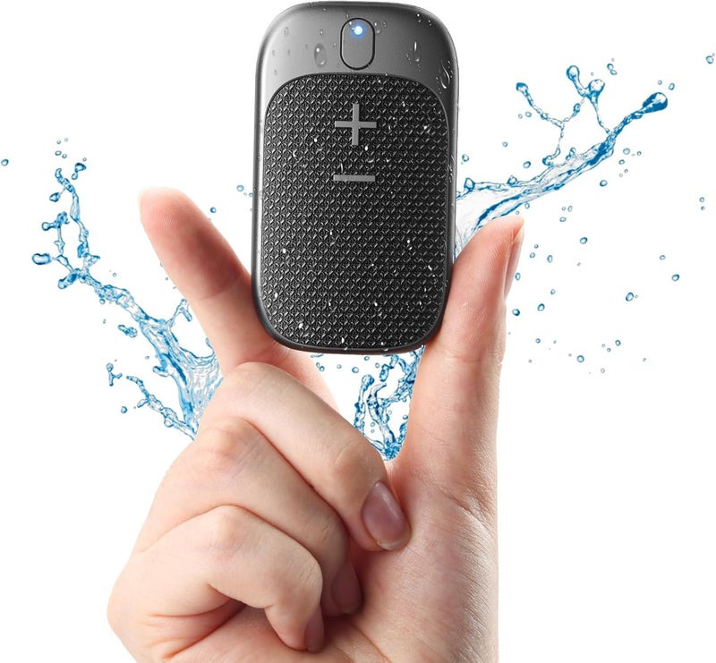 Azonee Wearable Bluetooth Speaker, Clip-On Wireless Portable Speakers with Mic for Hands-Free Calls, Up to 18 Hours Battery Life, IPX5 Waterproof for Working, Biking Hiking Running, 18H Long Playtime - Image 1