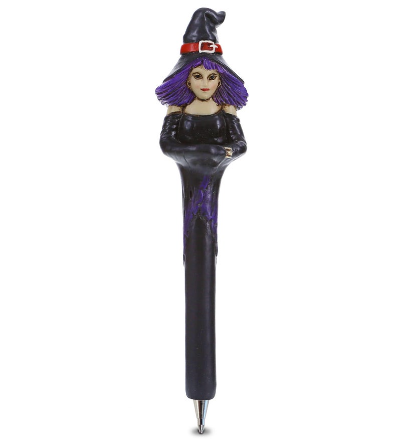 Planet Pens Spooky Witch Novelty Pen - Fun and Unique Kids and Adults Ballpoint Pen, Colorful Purple Witch Writing Pen Instrument For School & Office Desk Decor - Image 1