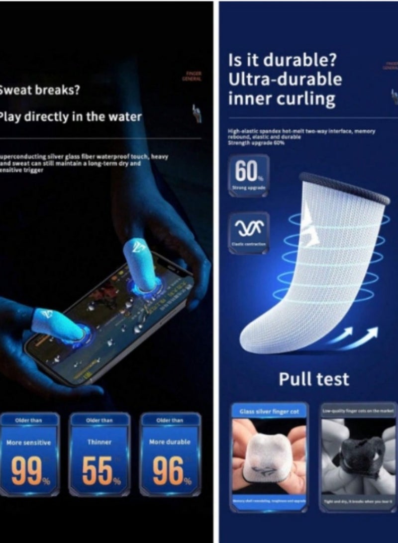 4 Gaming Finger Gloves Paired With A Metal Storage Box  - Image 4