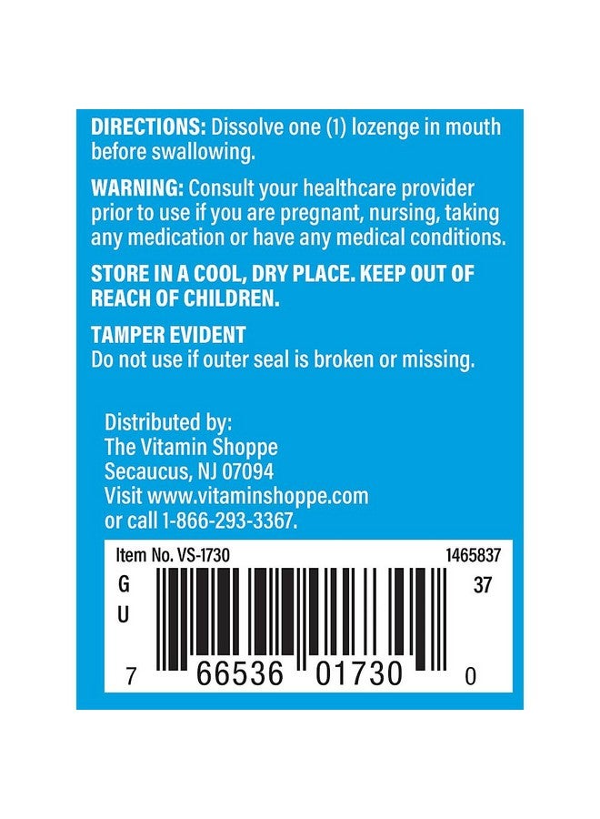 The Vitamin Shoppe Vitamin B12 Methylcobalamin 1,000mcg - Highly Bioavailable Form of B12 to Support Energy Production - Black Cherry Flavored (120 Lozenges) - Image 4