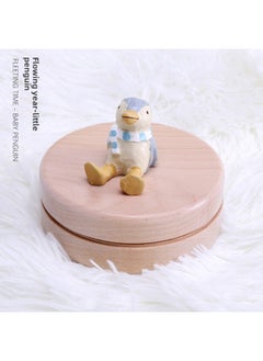 Beech Children's Nipple Memorial Box Girl Boy's Teeth Looking Up At Starry Sky Collection Box Baby's Teeth Changing Creative-Color:Milk Tooth Box-young Penguin