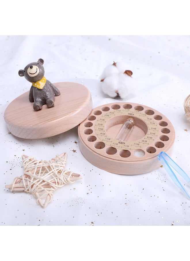 Generic - Beech Children's Nipple Memorial Box Girl Boy's Teeth Looking Up At Starry Sky Collection Box Baby's Teeth Changing Creative-Color:Milk Tooth Box-young Penguin - Image 1
