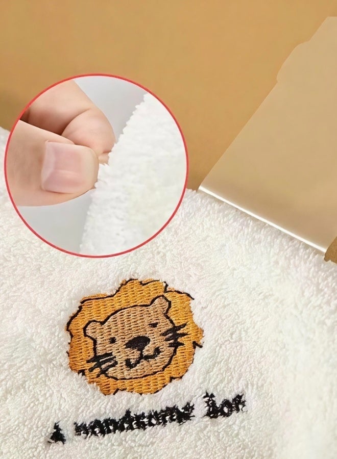 5 Pack Ultra Soft Baby Washcloths 25.4x25.4cm Hypoallergenic Fast Drying Highly Absorbent Non Shedding Face Towels Burp Cloths Bath Towels for Infants Newborns - Image 3