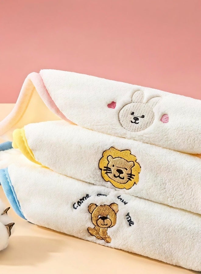 5 Pack Ultra Soft Baby Washcloths 25.4x25.4cm Hypoallergenic Fast Drying Highly Absorbent Non Shedding Face Towels Burp Cloths Bath Towels for Infants Newborns - Image 4