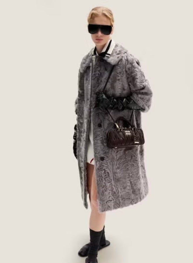 Small Arcadie Top Handle Bag in Matelassé Nappa Leather Crossbody Shoulder - Image 2