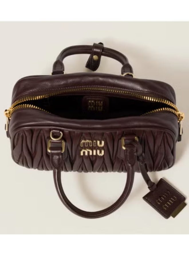 Small Arcadie Top Handle Bag in Matelassé Nappa Leather Crossbody Shoulder - Image 1