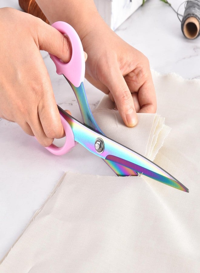 Zicolu Fabric Scissors, 9 Inch Titanium Coated Sewing Scissors, Multi-Purpose Fabric Scissors Sharp Heavy Duty for Cutting Clothes, Professional Steel Fabric Scissors - Image 2