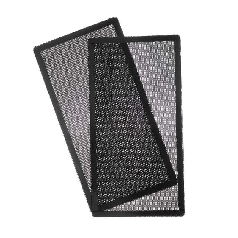 PANO-MOUNTS 287 مم × 140 مم × 2 مرشح شبكي لمروحة الكمبيوتر، 11.3 بوصة × 5.79 بوصة، غطاء مرشح مقاوم للغبار من PVC لعلبة الكمبيوتر، مغناطيسي أسود، عبوة من قطعتين - Image 1